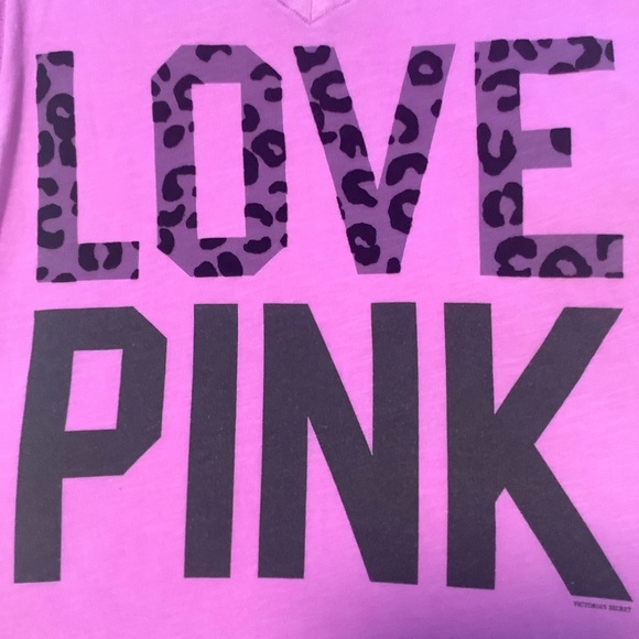 💜3/$30 Love PINK L Victoria’s Secret Graphic Tee - Picture 2 of 6